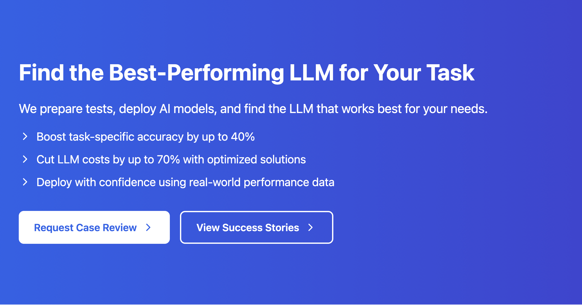 LLM Selector interface